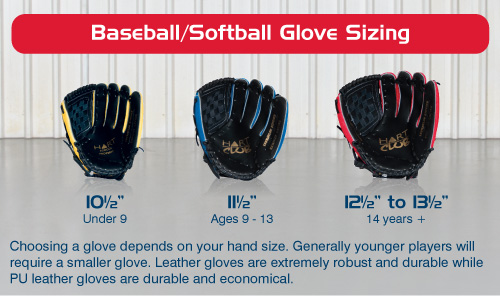 T ball store mitt size